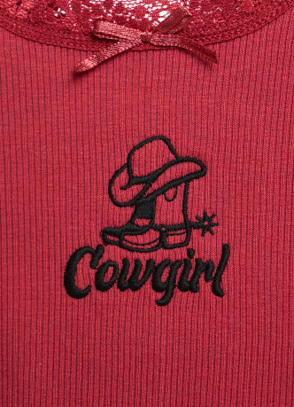 Майка в рубчик с кружевом для девочек