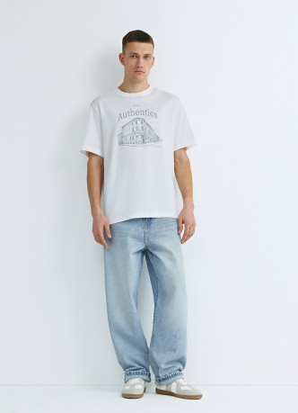 Футболка из хлопка с принтом