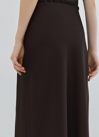 Сатиновая юбка А-силуэта