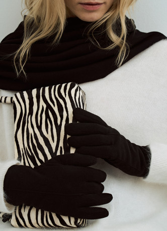 Перчатки из велюра