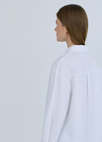 Свободная рубашка из хлопка Оксфорд