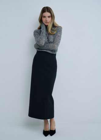 Прямая юбка миди