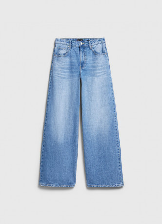 Ультраширокие джинсы с высокой посадкой