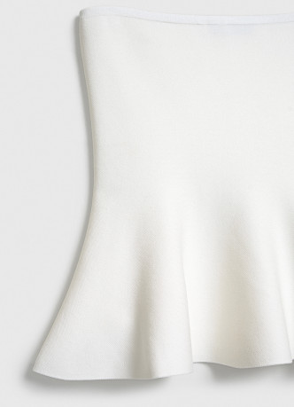 Трикотажный топ с баской