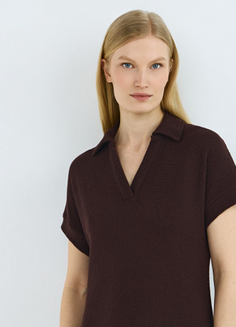 Платье-поло из полотна кроше