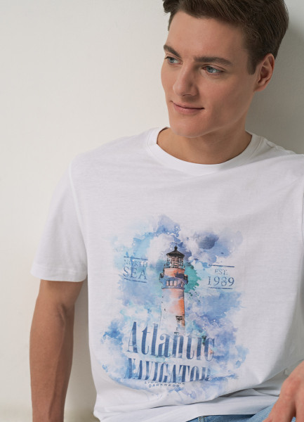 

Футболка с принтом, Белый