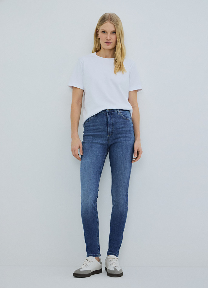 Джинсы Skinny с высокой посадкой