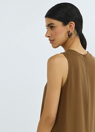 Платье макси из купры