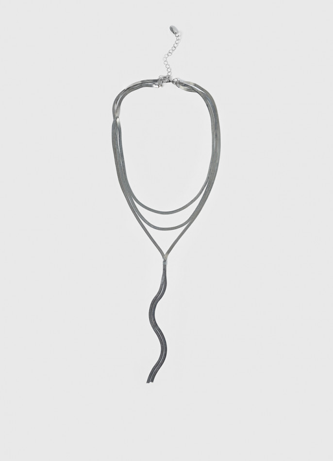 Трёхъярусное колье с цепочкой