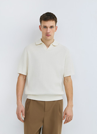 Поло из текстурной ткани