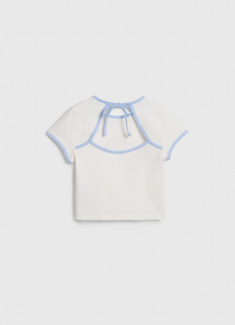 Футболка с открытой спиной для девочек