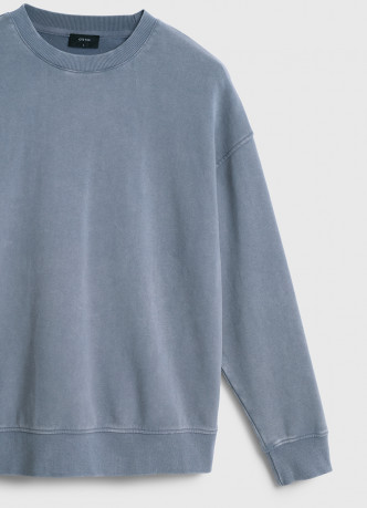 Свитшот с эффектом стирки