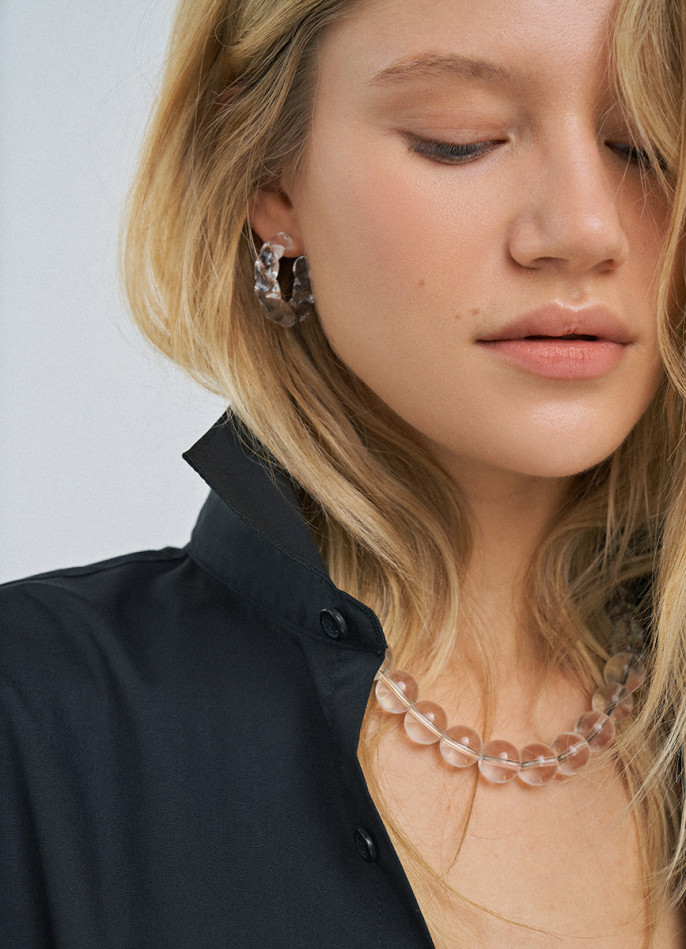 Серьги из стекла