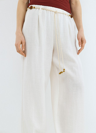 Широкие брюки с поясом