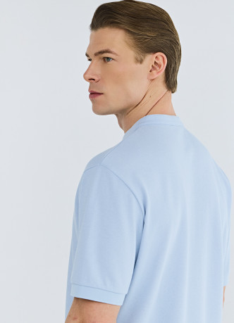 Поло с воротником-стойкой