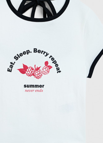 Футболка с открытой спиной для девочек