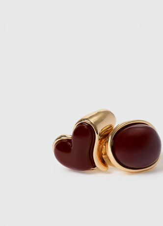 Кольцо с искусственным камнем, 2 шт.