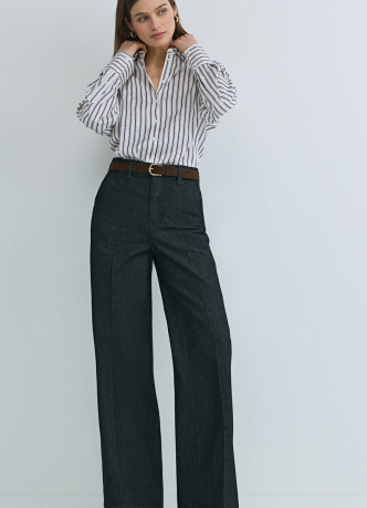 Широкие джинсы Wide leg с высокой посадкой