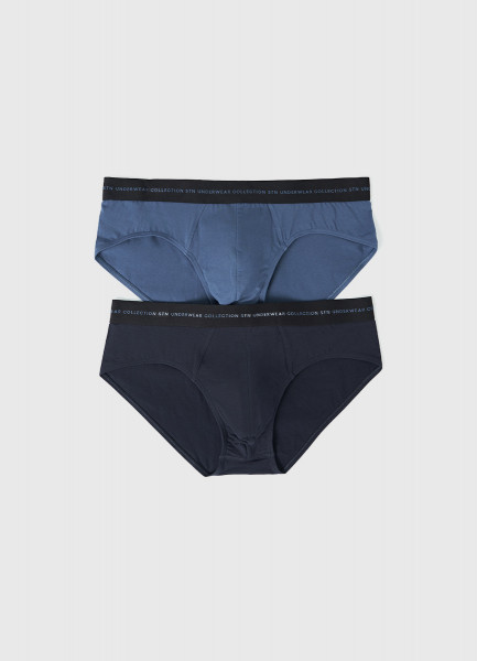 Трикотажные трусы-брифы 2 шт Синий 1199₽