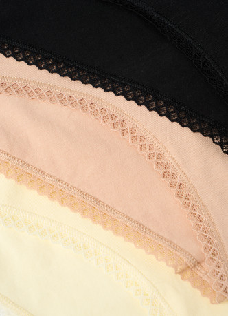 Классические трусы-брифы с кружевом, 3 шт.