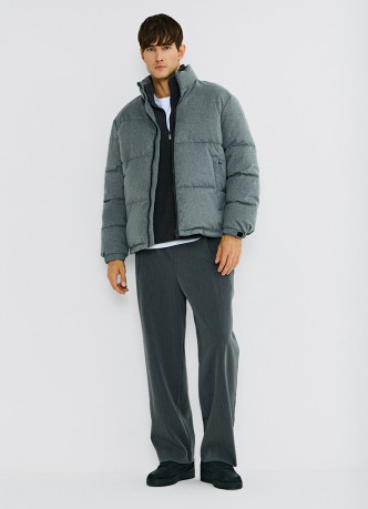 Утеплённая куртка с воротником-стойкой