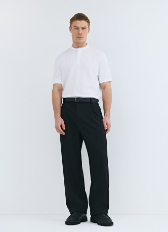 Поло с воротником-стойкой