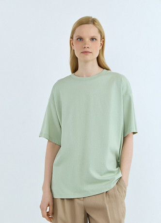Хлопковая футболка свободного кроя