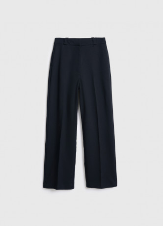 Прямые брюки с эластичным поясом