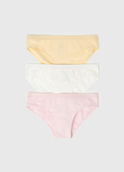 

Трусы-слипы с принтом для девочек, 3 шт., Мультицвет