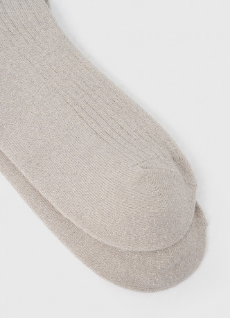 Носки в рубчик с люрексом