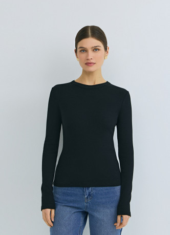 Лонгслив в рубчик