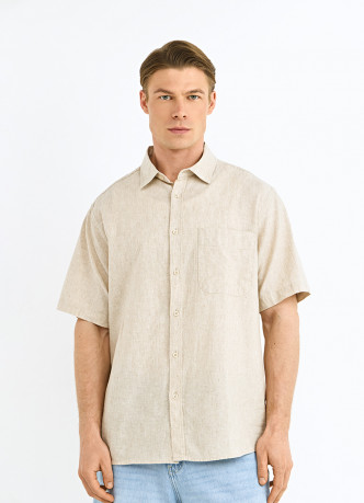 Рубашка изо льна и хлопка