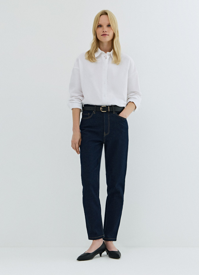 Джинсы Mom с высокой посадкой