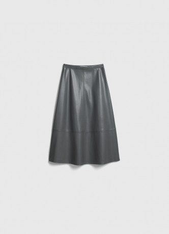 Юбка миди из искусственной кожи