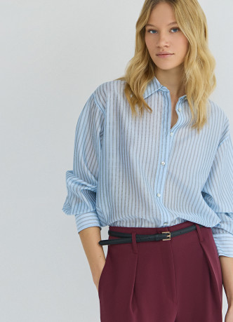 Блузка из лиоцелла в полоску