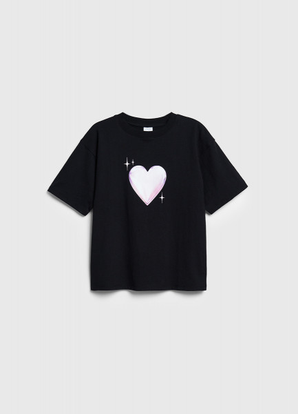 Футболка с принтом для девочек Черный 1199₽