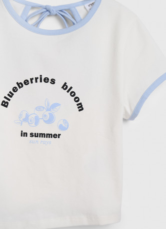 Футболка с открытой спиной для девочек