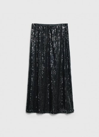 Прямая юбка с пайетками