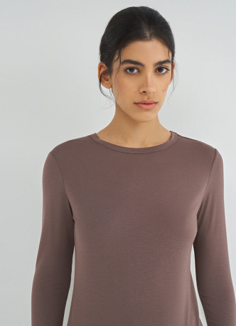 Лонгслив с содержанием модала и шёлка