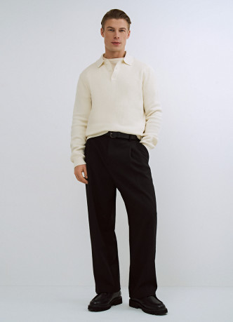 Текстурное вязаное поло