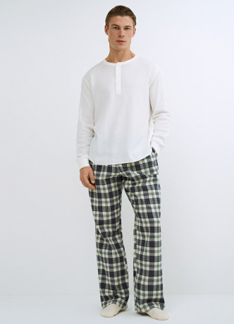 Лонгслив пижамный из текстурной ткани