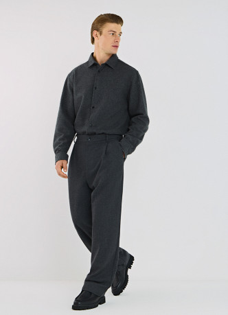 Широкие брюки из смесовой шерсти