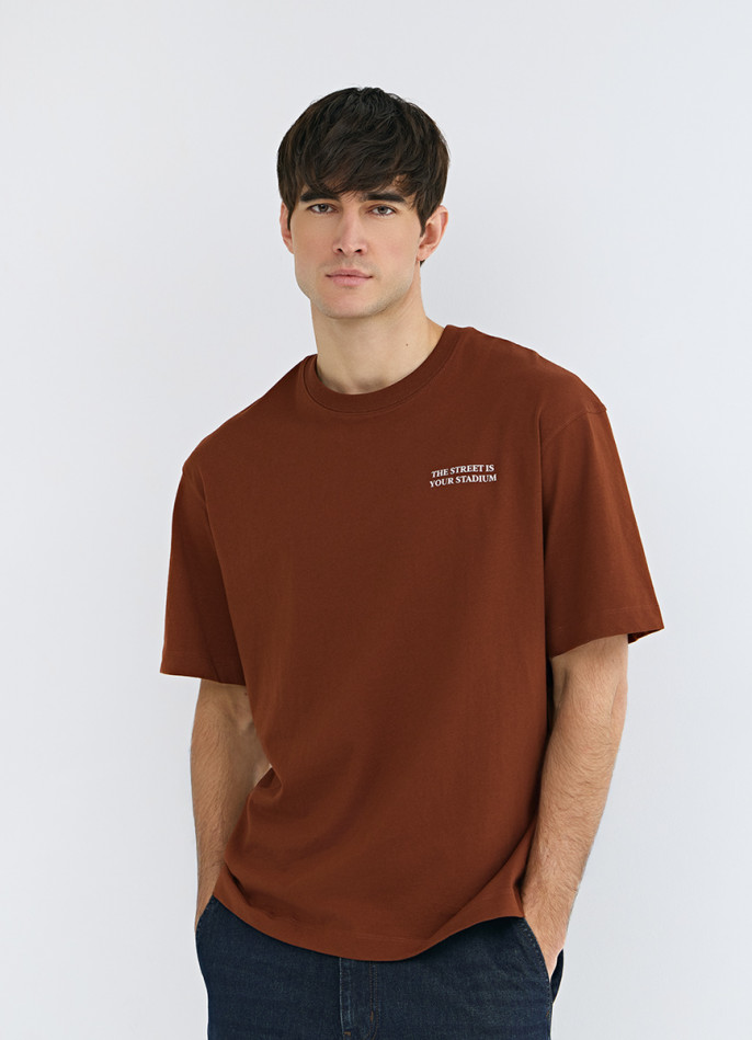 Футболка из хлопка с принтом