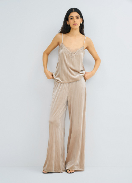 

Бархатные брюки, Бежевый