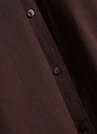 Рубашка с длинным рукавом из смесового льна