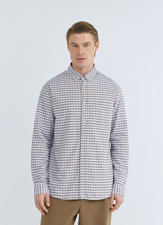 Рубашка в клетку из хлопка оксфорд