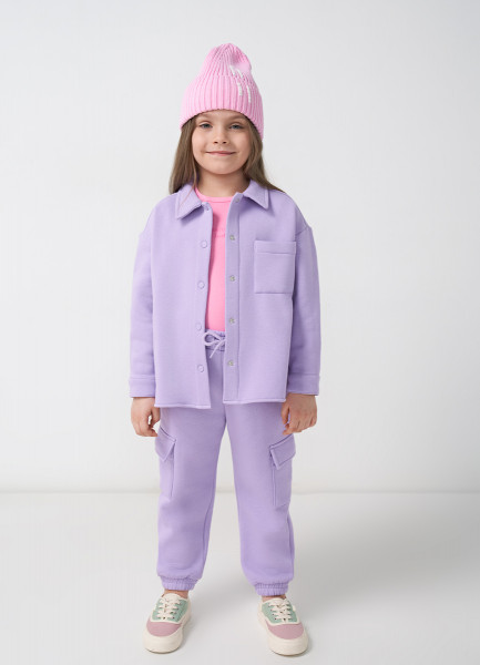 брюки трикотажные для девочек фиолетовый Брюки трикотажные для девочек, Фиолетовый