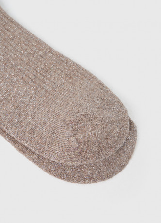 Носки в рубчик с люрексом