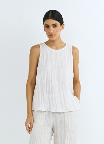 Топ из жатой ткани