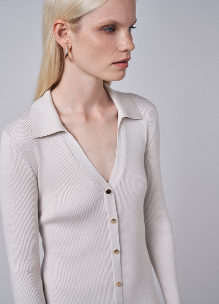 Вязаное платье из вискозы 31750720299 Бежевый, размер 42,48,46,44, фото 5